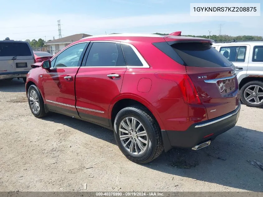 2019 Cadillac Xt5 Luxury VIN: 1GYKNDRS7KZ208875 Lot: 40375990