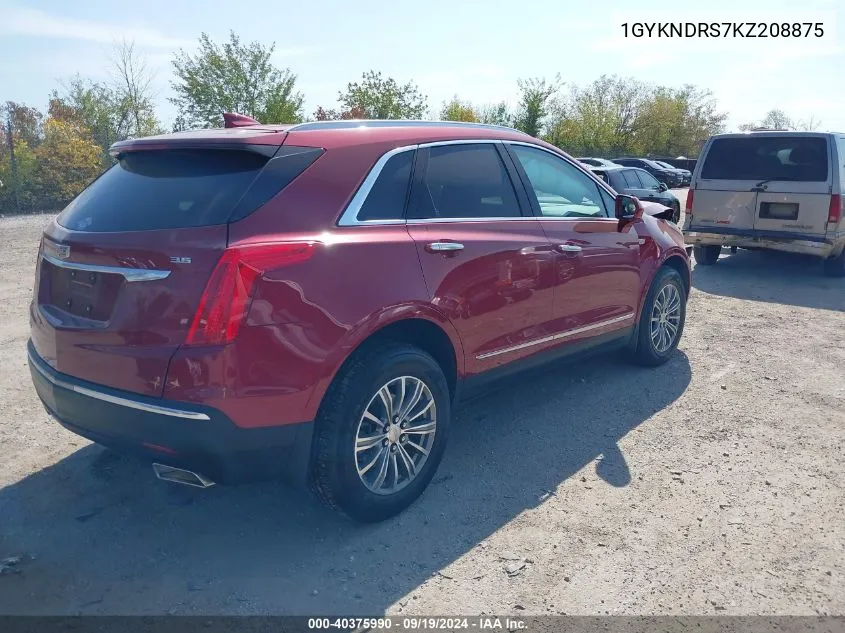 2019 Cadillac Xt5 Luxury VIN: 1GYKNDRS7KZ208875 Lot: 40375990