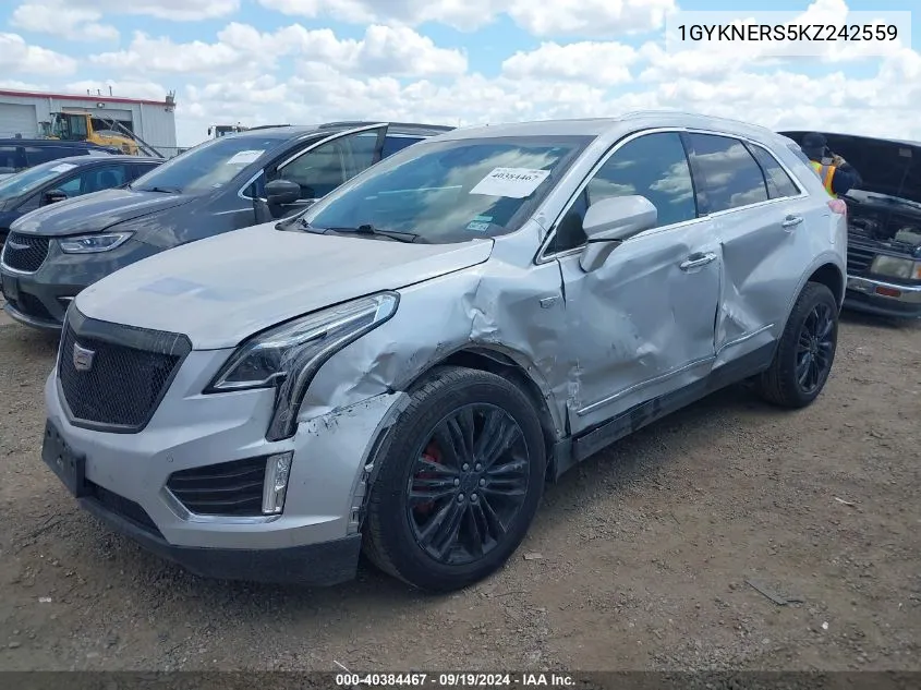 1GYKNERS5KZ242559 2019 Cadillac Xt5 Premium Luxury