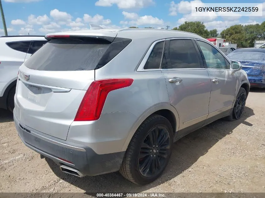 1GYKNERS5KZ242559 2019 Cadillac Xt5 Premium Luxury