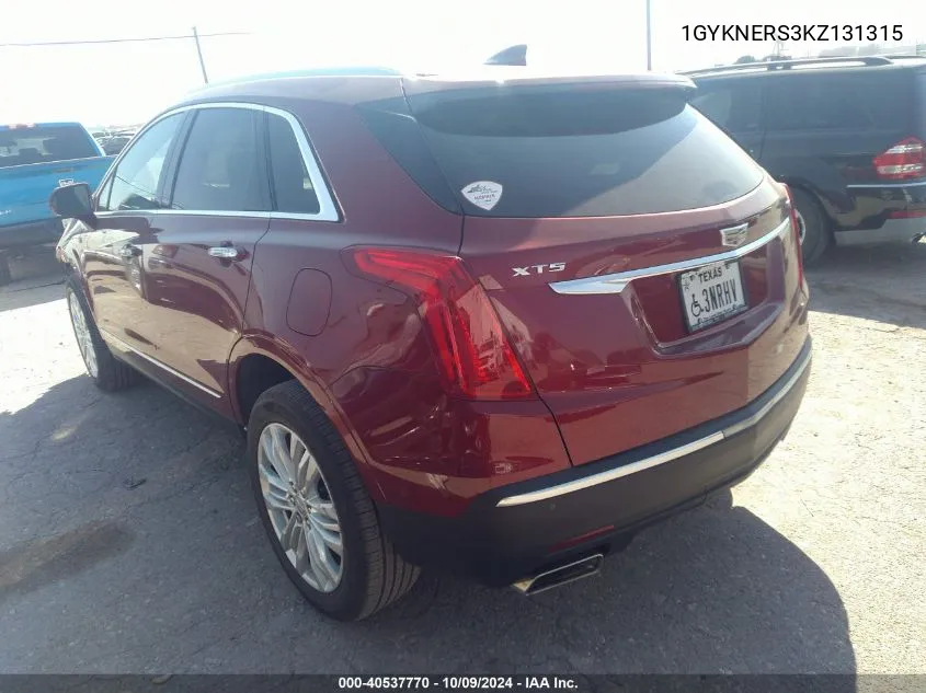 2019 Cadillac Xt5 Premium Luxury VIN: 1GYKNERS3KZ131315 Lot: 40537770