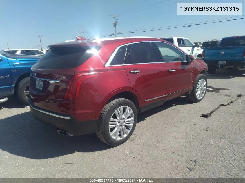 2019 Cadillac Xt5 Premium Luxury VIN: 1GYKNERS3KZ131315 Lot: 40537770