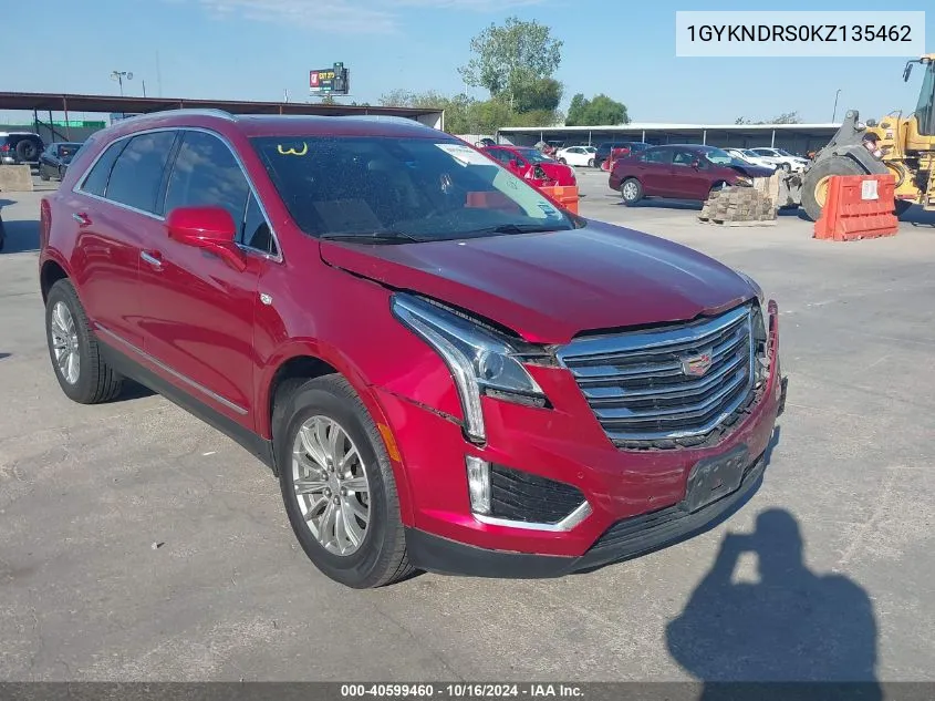 2019 Cadillac Xt5 Luxury VIN: 1GYKNDRS0KZ135462 Lot: 40599460