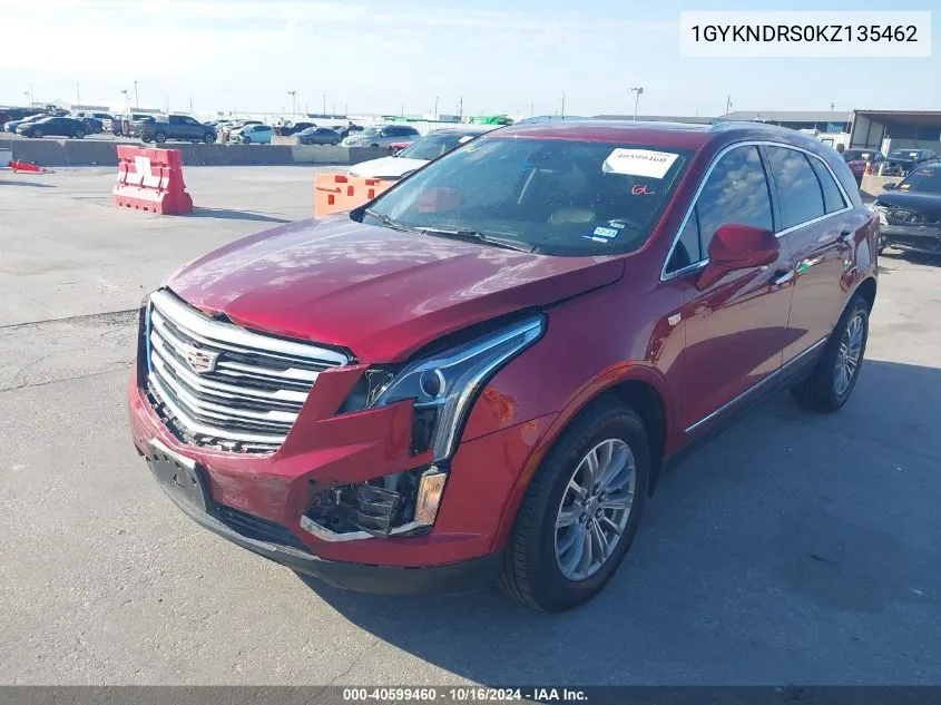 2019 Cadillac Xt5 Luxury VIN: 1GYKNDRS0KZ135462 Lot: 40599460