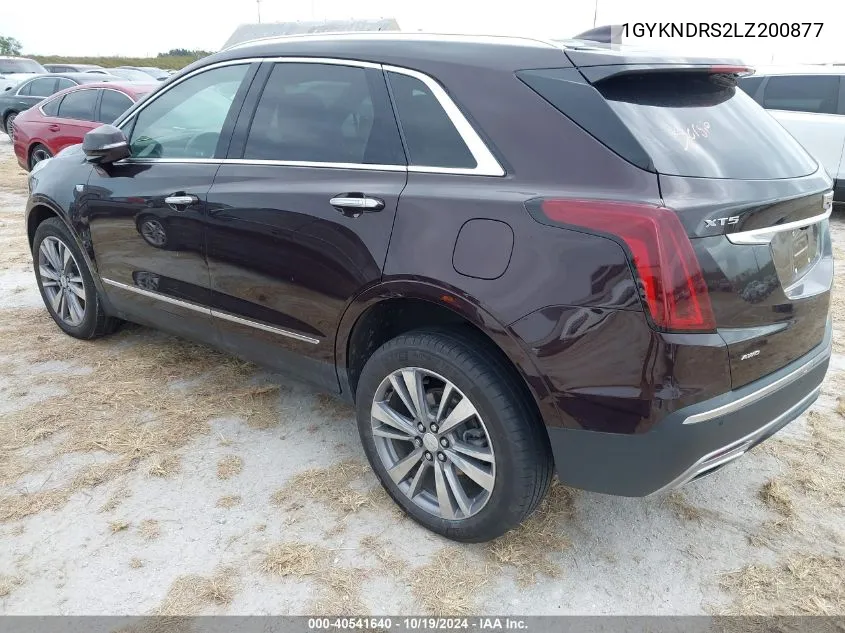 2020 Cadillac Xt5 Premium Luxury VIN: 1GYKNDRS2LZ200877 Lot: 40541640