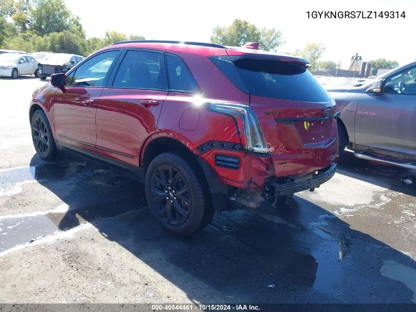 2020 Cadillac Xt5 Awd Sport VIN: 1GYKNGRS7LZ149314 Lot: 40544461