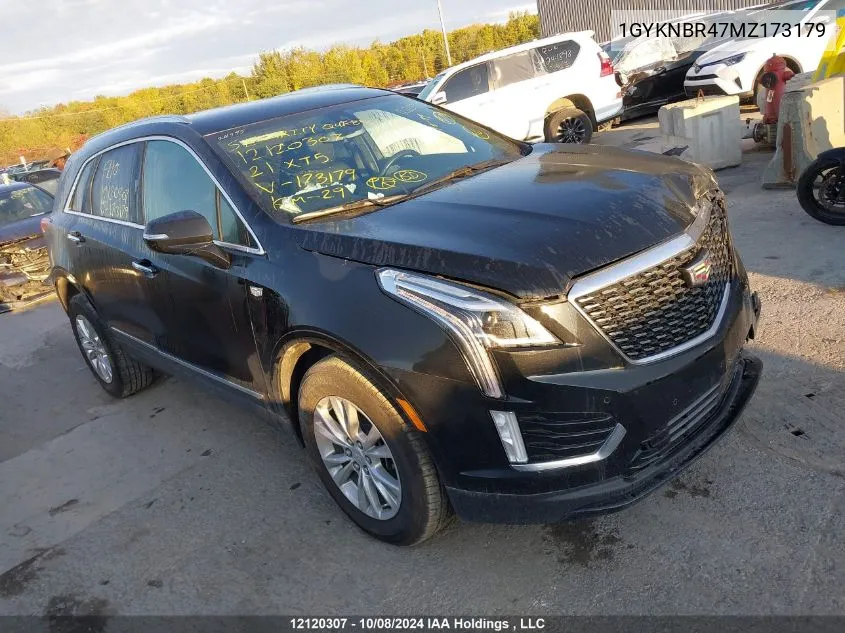 2021 Cadillac Xt5 Luxury VIN: 1GYKNBR47MZ173179 Lot: 12120307