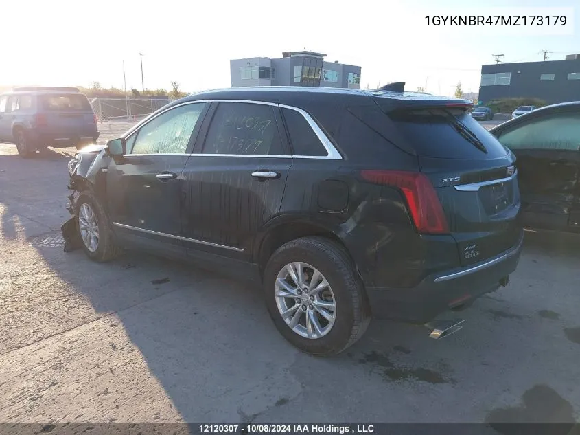 2021 Cadillac Xt5 Luxury VIN: 1GYKNBR47MZ173179 Lot: 12120307