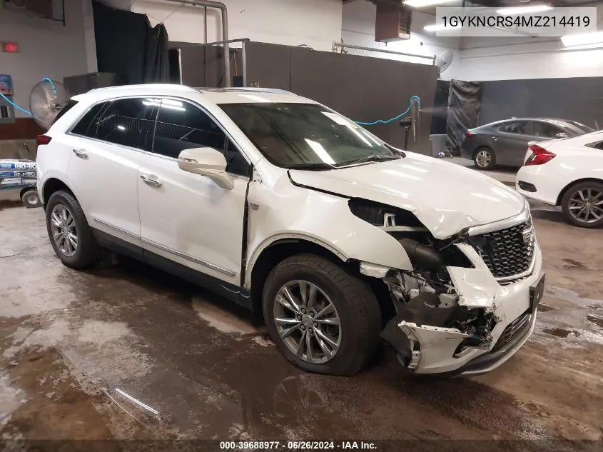 2021 Cadillac Xt5 Fwd Premium Luxury VIN: 1GYKNCRS4MZ214419 Lot: 39688977