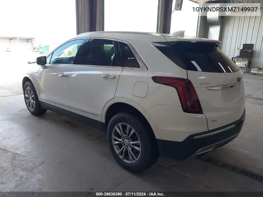 2021 Cadillac Xt5 Awd Premium Luxury VIN: 1GYKNDRSXMZ149937 Lot: 39836390