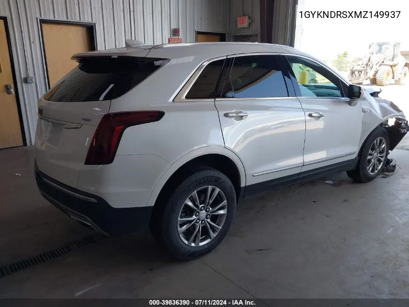 1GYKNDRSXMZ149937 2021 Cadillac Xt5 Awd Premium Luxury