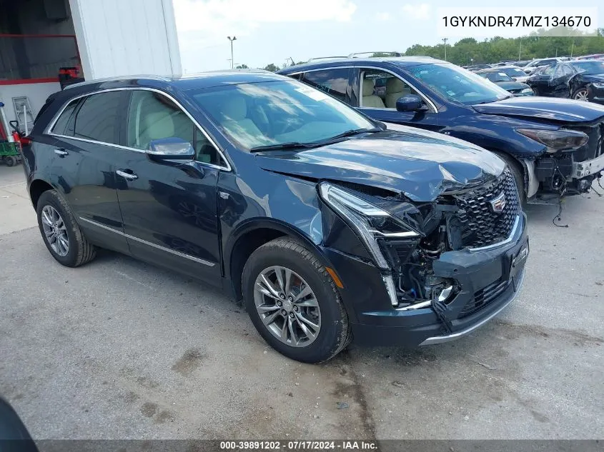 2021 Cadillac Xt5 Awd Premium Luxury VIN: 1GYKNDR47MZ134670 Lot: 39891202