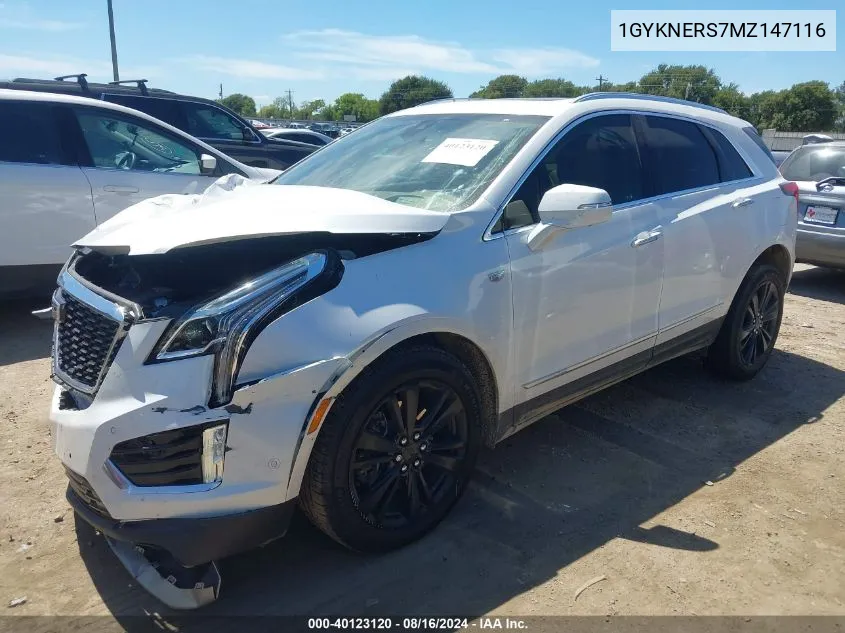 2021 Cadillac Xt5 Fwd Premium Luxury VIN: 1GYKNERS7MZ147116 Lot: 40123120