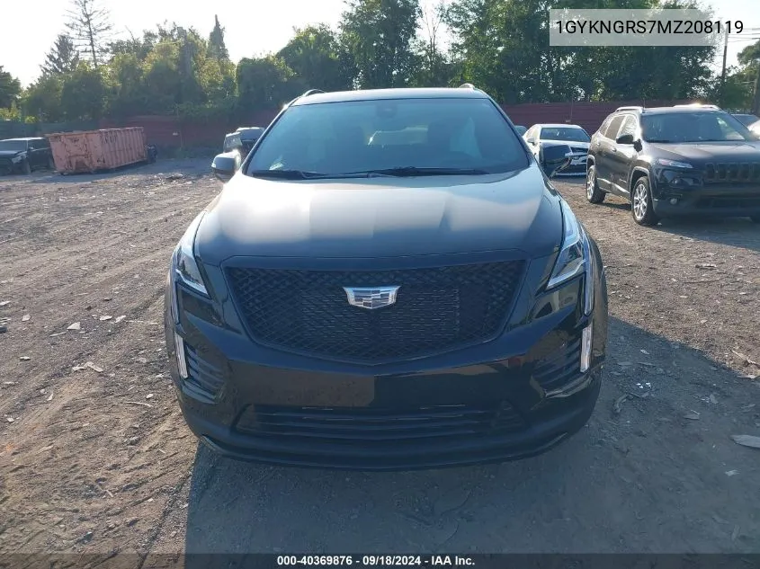 2021 Cadillac Xt5 Awd Sport VIN: 1GYKNGRS7MZ208119 Lot: 40369876