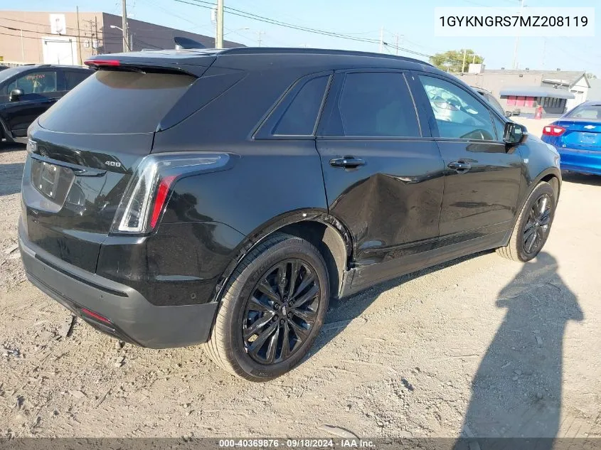 2021 Cadillac Xt5 Awd Sport VIN: 1GYKNGRS7MZ208119 Lot: 40369876