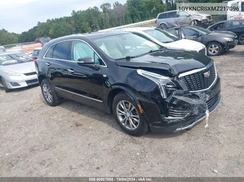 2021 Cadillac Xt5 Fwd Premium Luxury VIN: 1GYKNCRSXMZ217096 Lot: 40507954