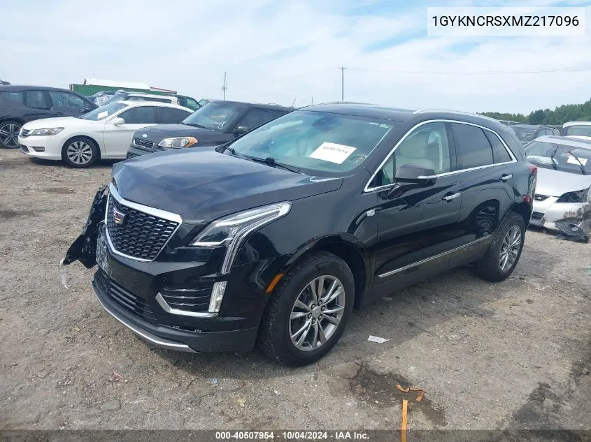 2021 Cadillac Xt5 Fwd Premium Luxury VIN: 1GYKNCRSXMZ217096 Lot: 40507954