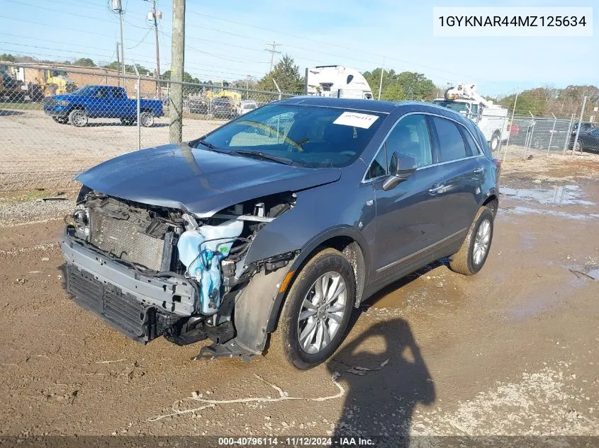 2021 Cadillac Xt5 Fwd Luxury VIN: 1GYKNAR44MZ125634 Lot: 40796114