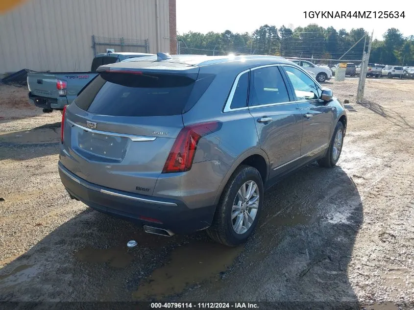 2021 Cadillac Xt5 Fwd Luxury VIN: 1GYKNAR44MZ125634 Lot: 40796114