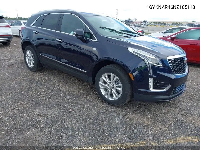 2022 Cadillac Xt5 Fwd Luxury VIN: 1GYKNAR46NZ105113 Lot: 39823092