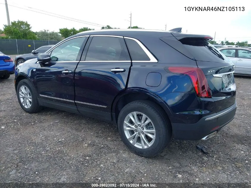 1GYKNAR46NZ105113 2022 Cadillac Xt5 Fwd Luxury