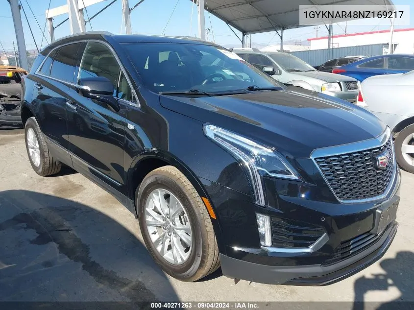 2022 Cadillac Xt5 Fwd Luxury VIN: 1GYKNAR48NZ169217 Lot: 40271263