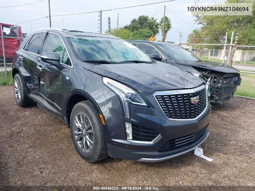 1GYKNCR49NZ104694 2022 Cadillac Xt5 Fwd Premium Luxury