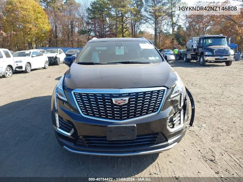 2022 Cadillac Xt5 Awd Premium Luxury VIN: 1GYKNDR42NZ146808 Lot: 40754422