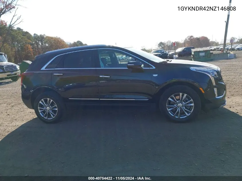 2022 Cadillac Xt5 Awd Premium Luxury VIN: 1GYKNDR42NZ146808 Lot: 40754422