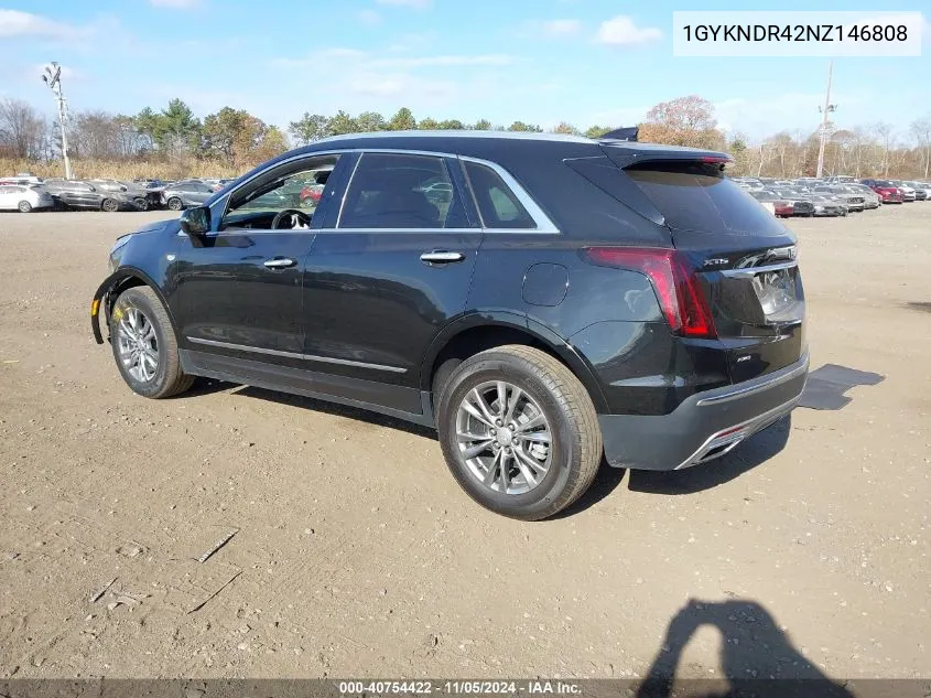 2022 Cadillac Xt5 Awd Premium Luxury VIN: 1GYKNDR42NZ146808 Lot: 40754422