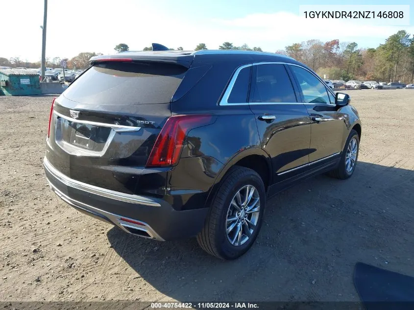 2022 Cadillac Xt5 Awd Premium Luxury VIN: 1GYKNDR42NZ146808 Lot: 40754422