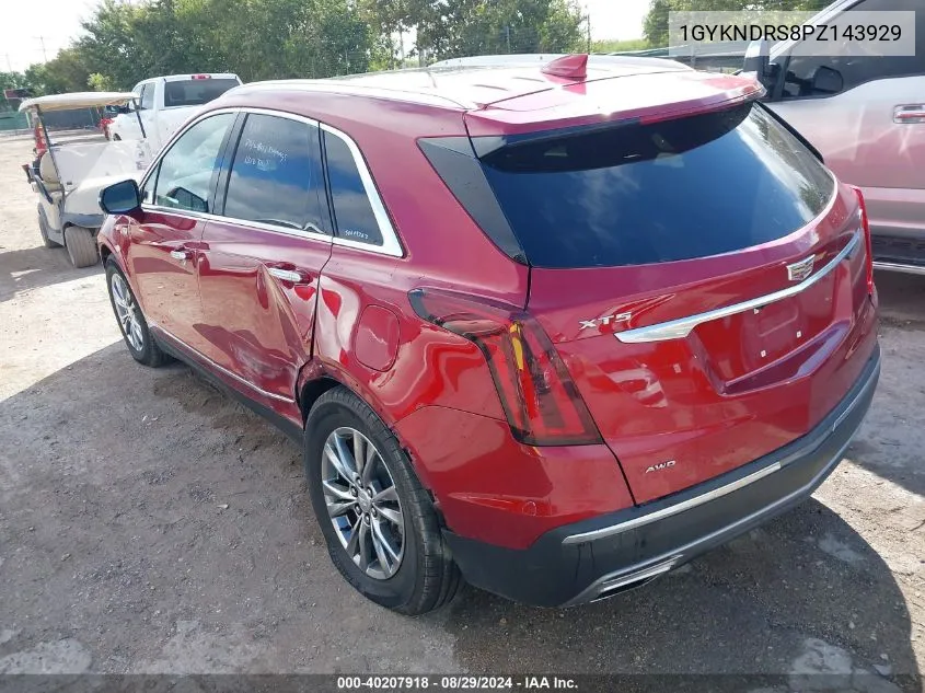 2023 Cadillac Xt5 Awd Premium Luxury VIN: 1GYKNDRS8PZ143929 Lot: 40207918