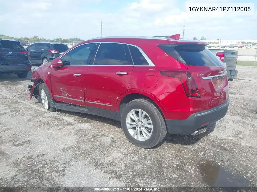 2023 Cadillac Xt5 Fwd Luxury VIN: 1GYKNAR41PZ112005 Lot: 40808219