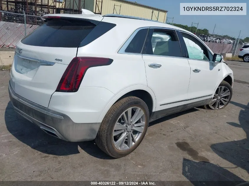 2024 Cadillac Xt5 Premium Luxury VIN: 1GYKNDRS5RZ702324 Lot: 40326122