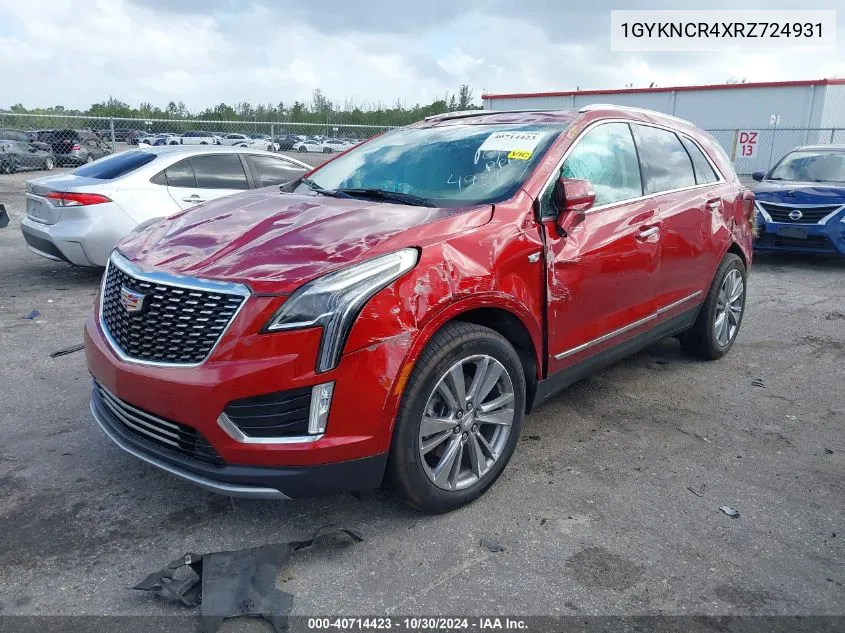 2024 Cadillac Xt5 Fwd Premium Luxury VIN: 1GYKNCR4XRZ724931 Lot: 40714423