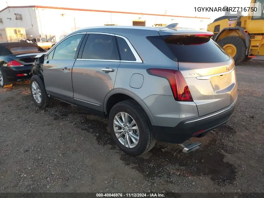 2024 Cadillac Xt5 Fwd Luxury VIN: 1GYKNAR44RZ716750 Lot: 40846976