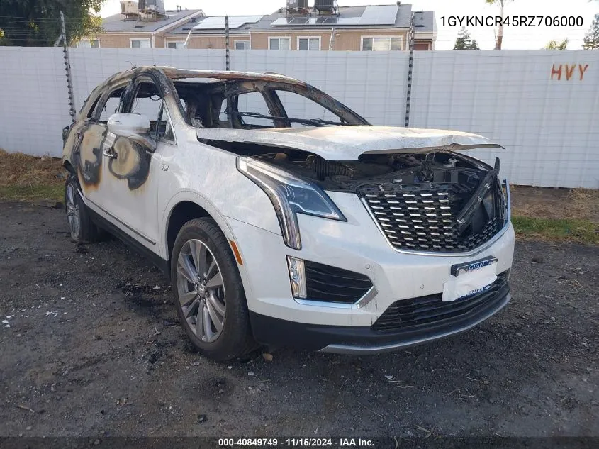 2024 Cadillac Xt5 Fwd Premium Luxury VIN: 1GYKNCR45RZ706000 Lot: 40849749