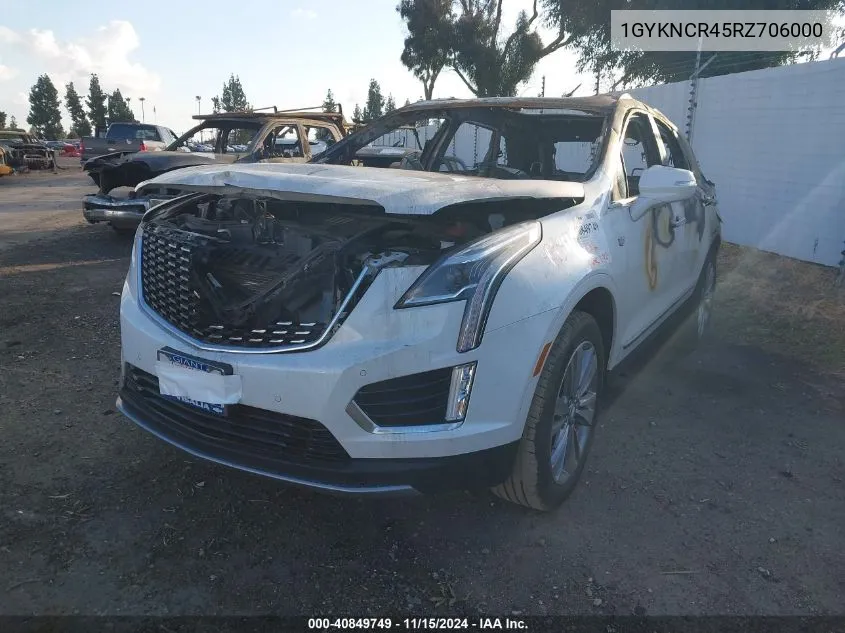 2024 Cadillac Xt5 Fwd Premium Luxury VIN: 1GYKNCR45RZ706000 Lot: 40849749