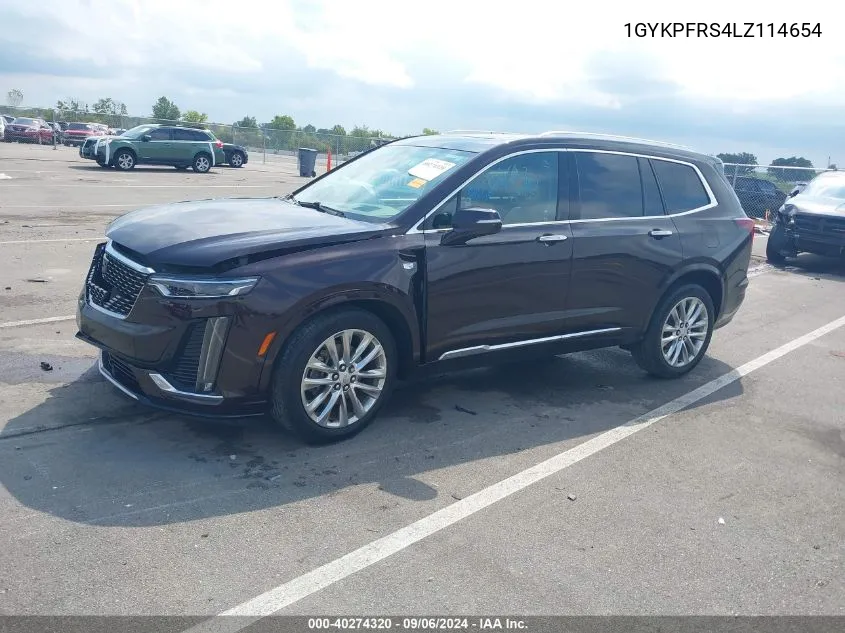 1GYKPFRS4LZ114654 2020 Cadillac Xt6 Awd Premium Luxury