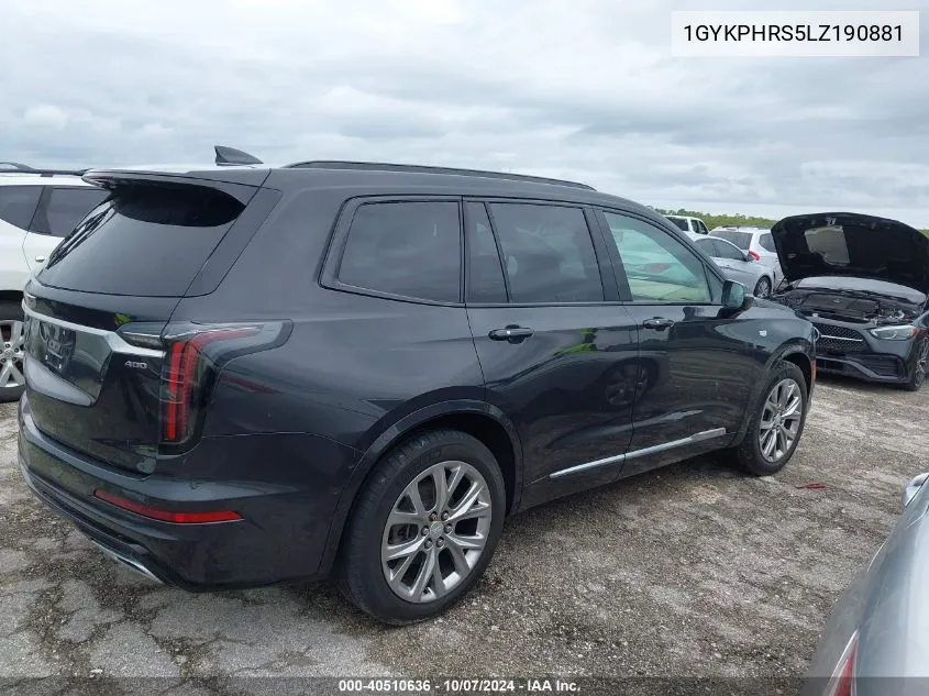 2020 Cadillac Xt6 Awd Sport VIN: 1GYKPHRS5LZ190881 Lot: 40510636