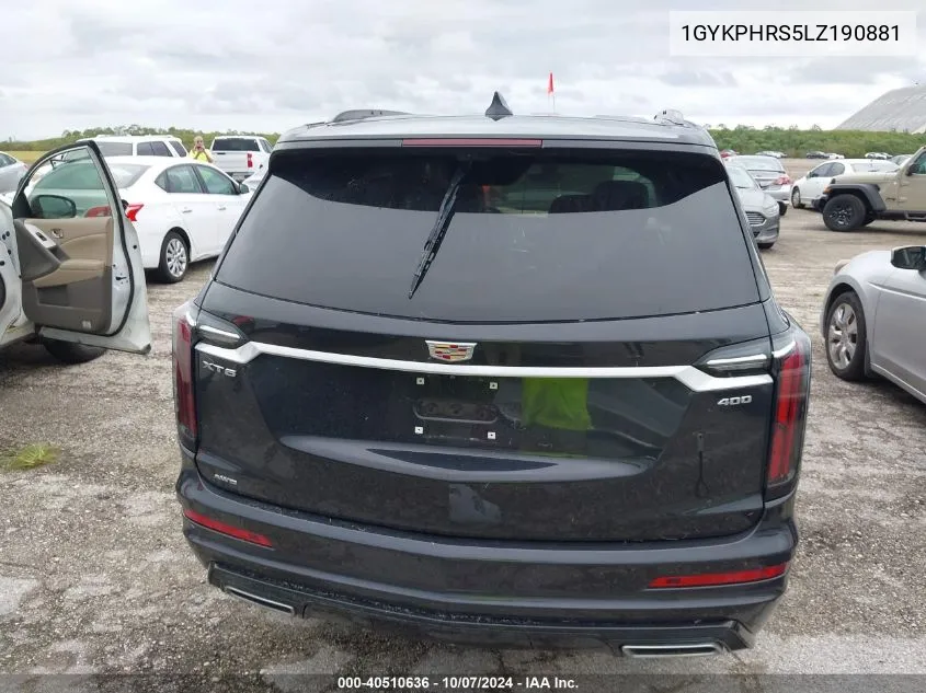 2020 Cadillac Xt6 Awd Sport VIN: 1GYKPHRS5LZ190881 Lot: 40510636