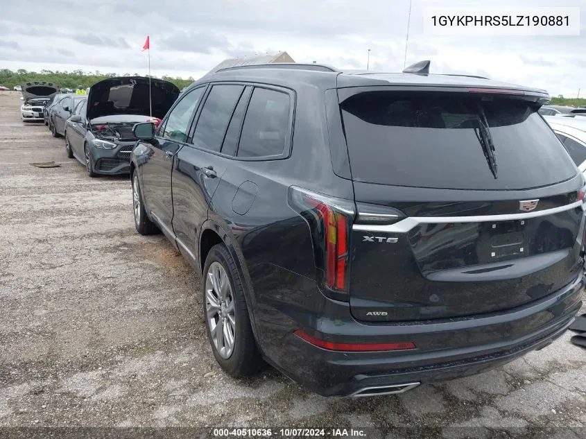 2020 Cadillac Xt6 Awd Sport VIN: 1GYKPHRS5LZ190881 Lot: 40510636