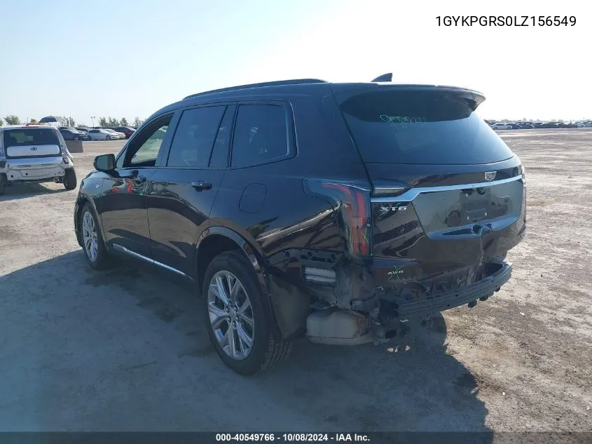 2020 Cadillac Xt6 Awd Sport VIN: 1GYKPGRS0LZ156549 Lot: 40549766