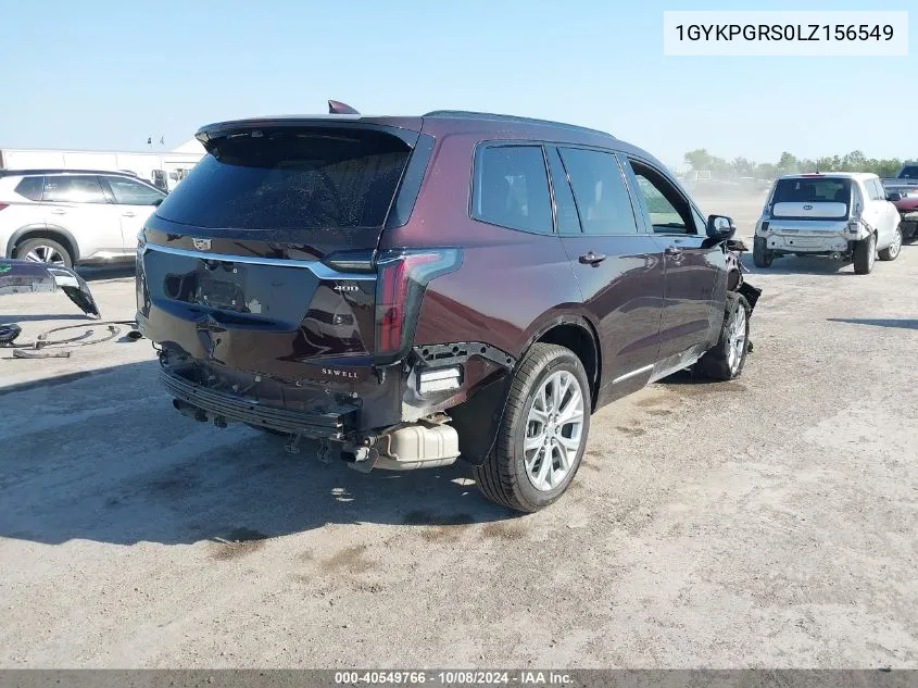 2020 Cadillac Xt6 Awd Sport VIN: 1GYKPGRS0LZ156549 Lot: 40549766