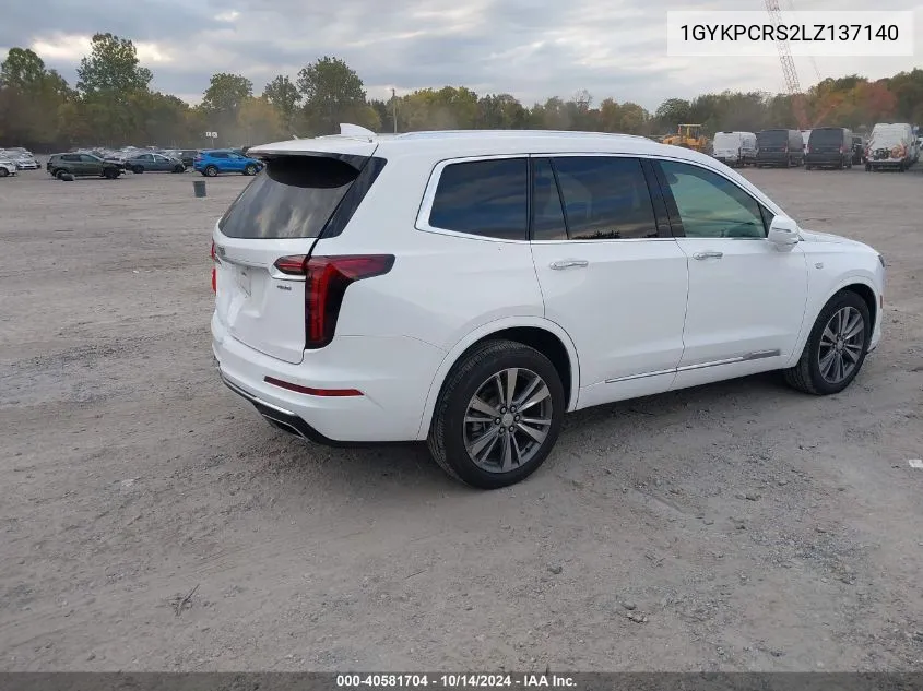 2020 Cadillac Xt6 Fwd Premium Luxury VIN: 1GYKPCRS2LZ137140 Lot: 40581704