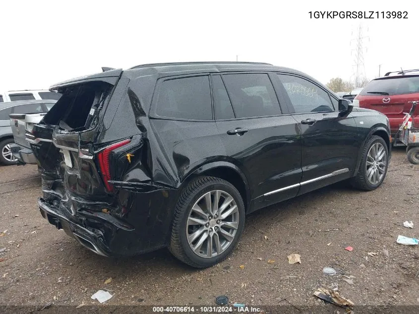 2020 Cadillac Xt6 Awd Sport VIN: 1GYKPGRS8LZ113982 Lot: 40706614