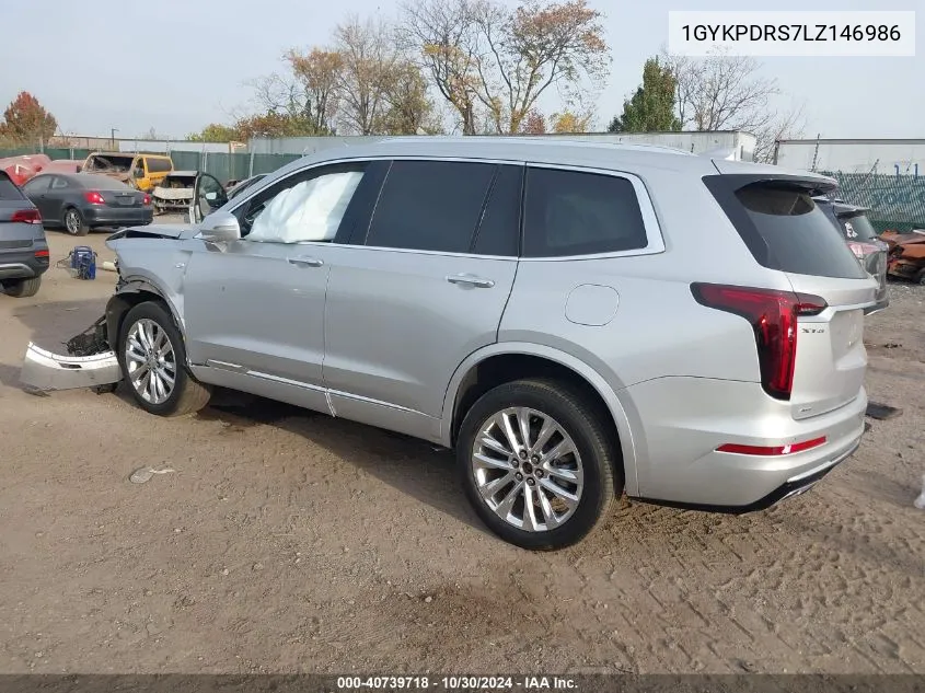 2020 Cadillac Xt6 Awd Premium Luxury VIN: 1GYKPDRS7LZ146986 Lot: 40739718