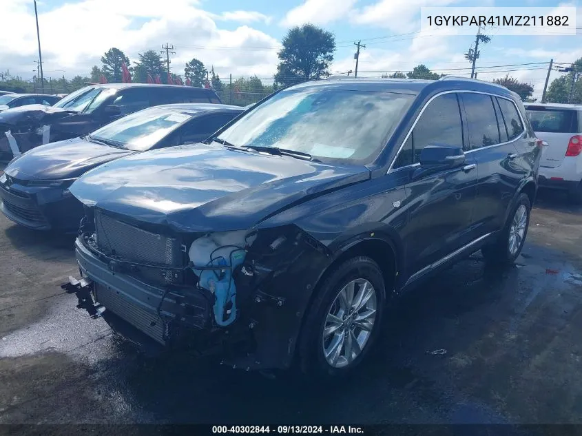 1GYKPAR41MZ211882 2021 Cadillac Xt6 Fwd Luxury