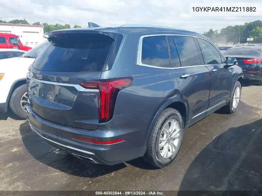 2021 Cadillac Xt6 Fwd Luxury VIN: 1GYKPAR41MZ211882 Lot: 40302844