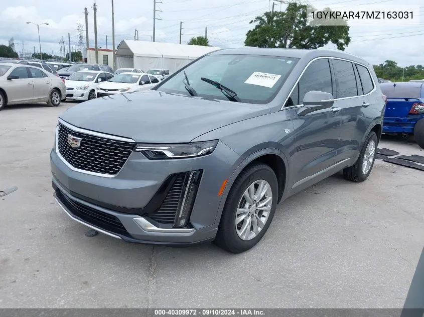 1GYKPAR47MZ163031 2021 Cadillac Xt6 Fwd Luxury